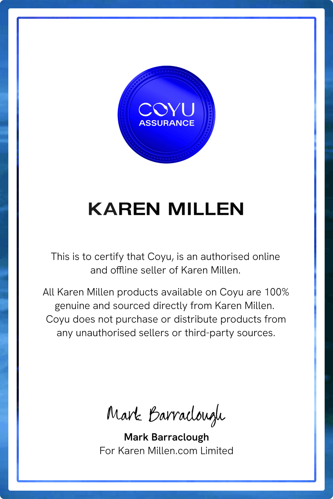 Karen Millen Guarantee