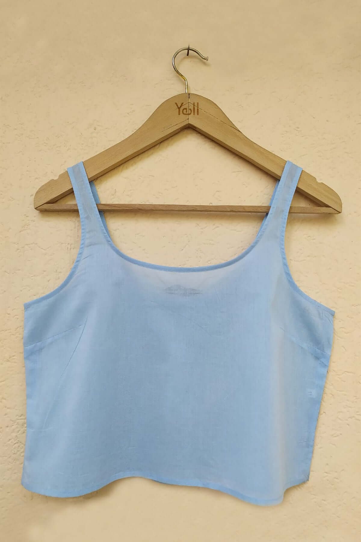 Blue Linen Spaghetti Strap Inner Top