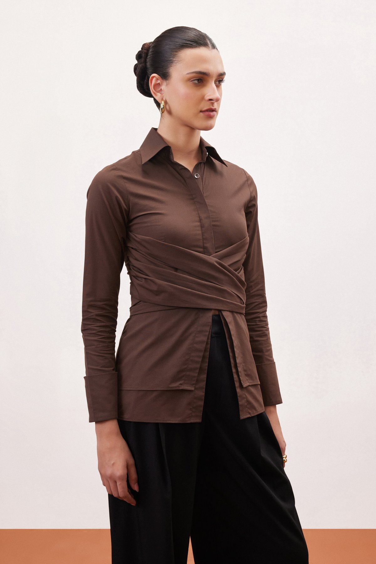 Cocoa Wrap Shirt