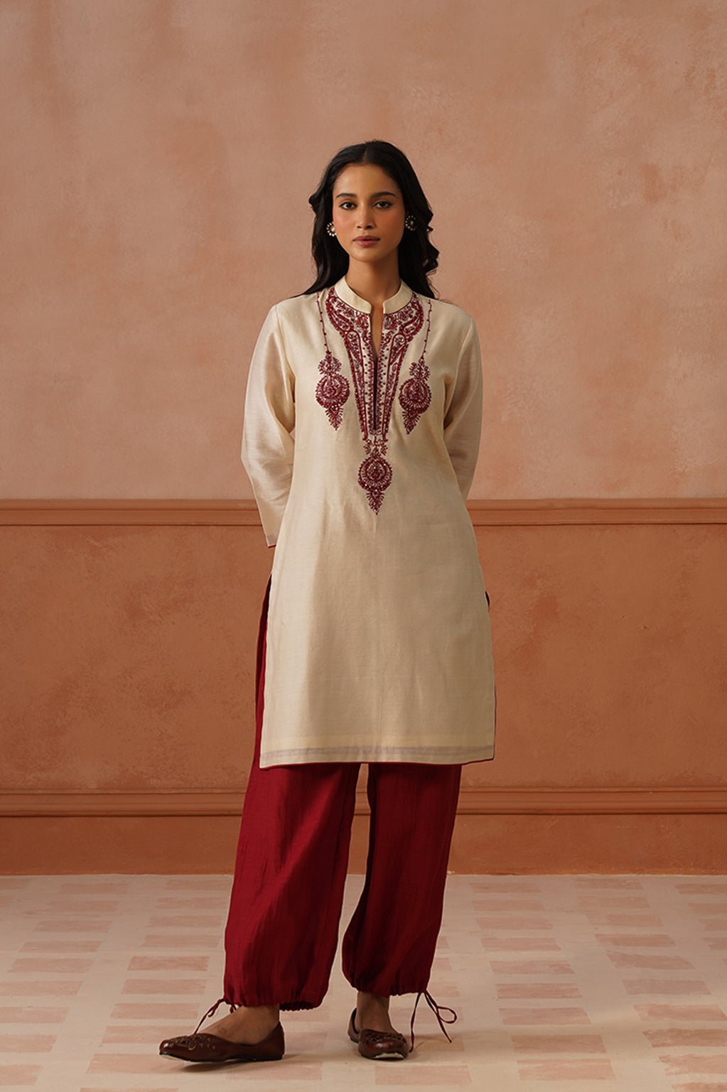Malai - Ivory Kurta Set with Balloon Pants