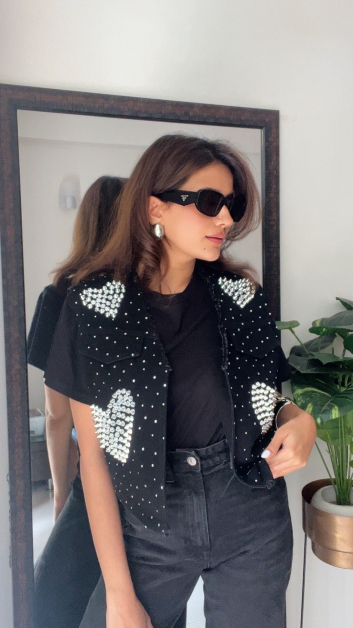 Rivet Heart Denim Gilet