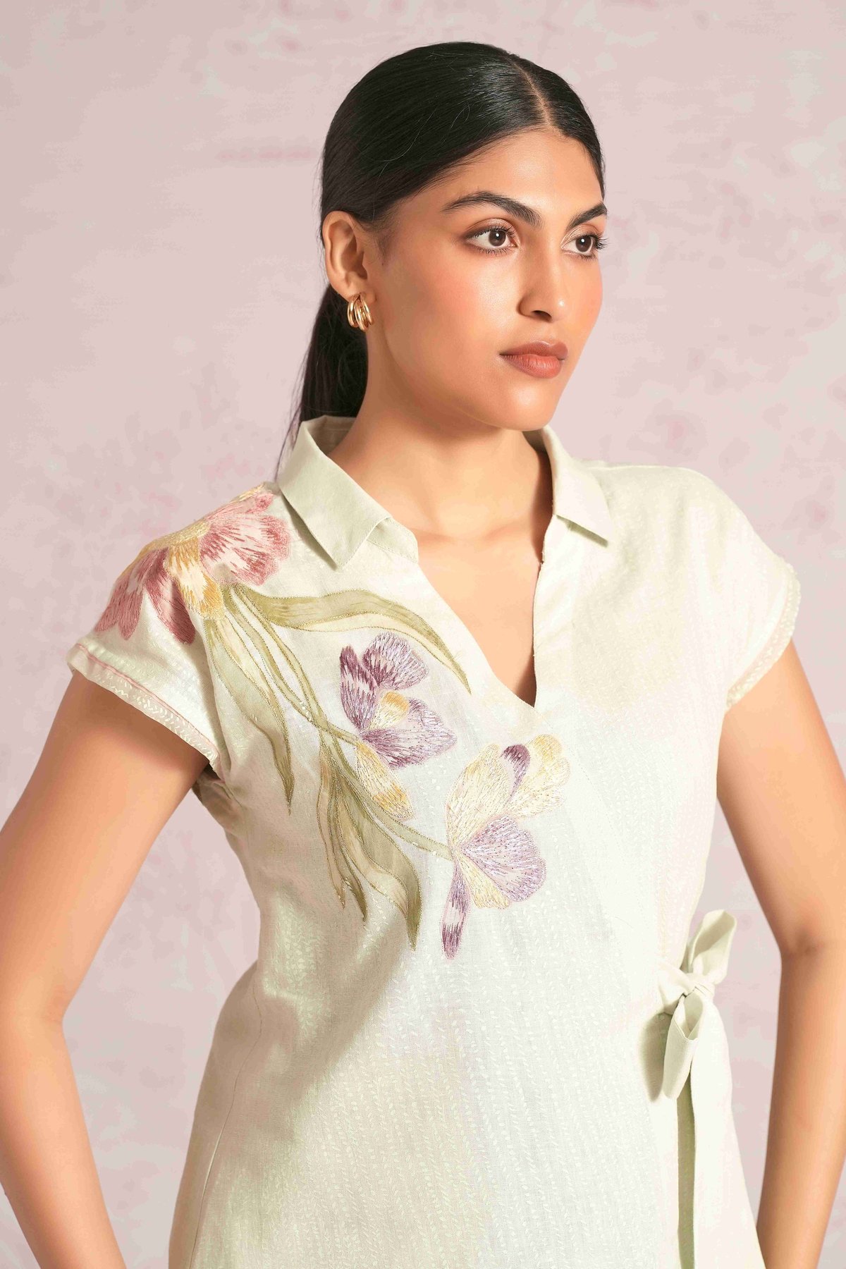 Painted Petals Wrap Top