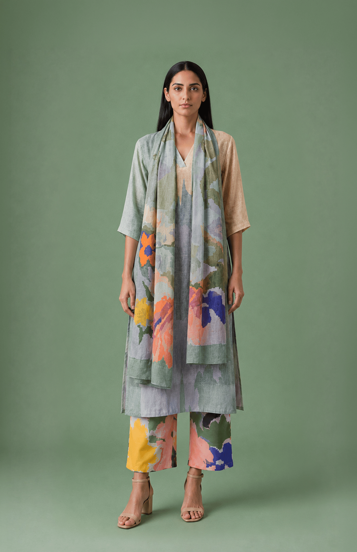 Ikat Stole Set