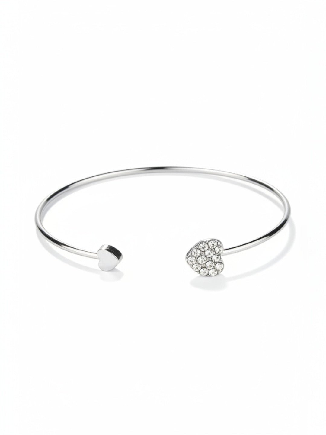 Open Adjustable Double Heart Shape Bracelet