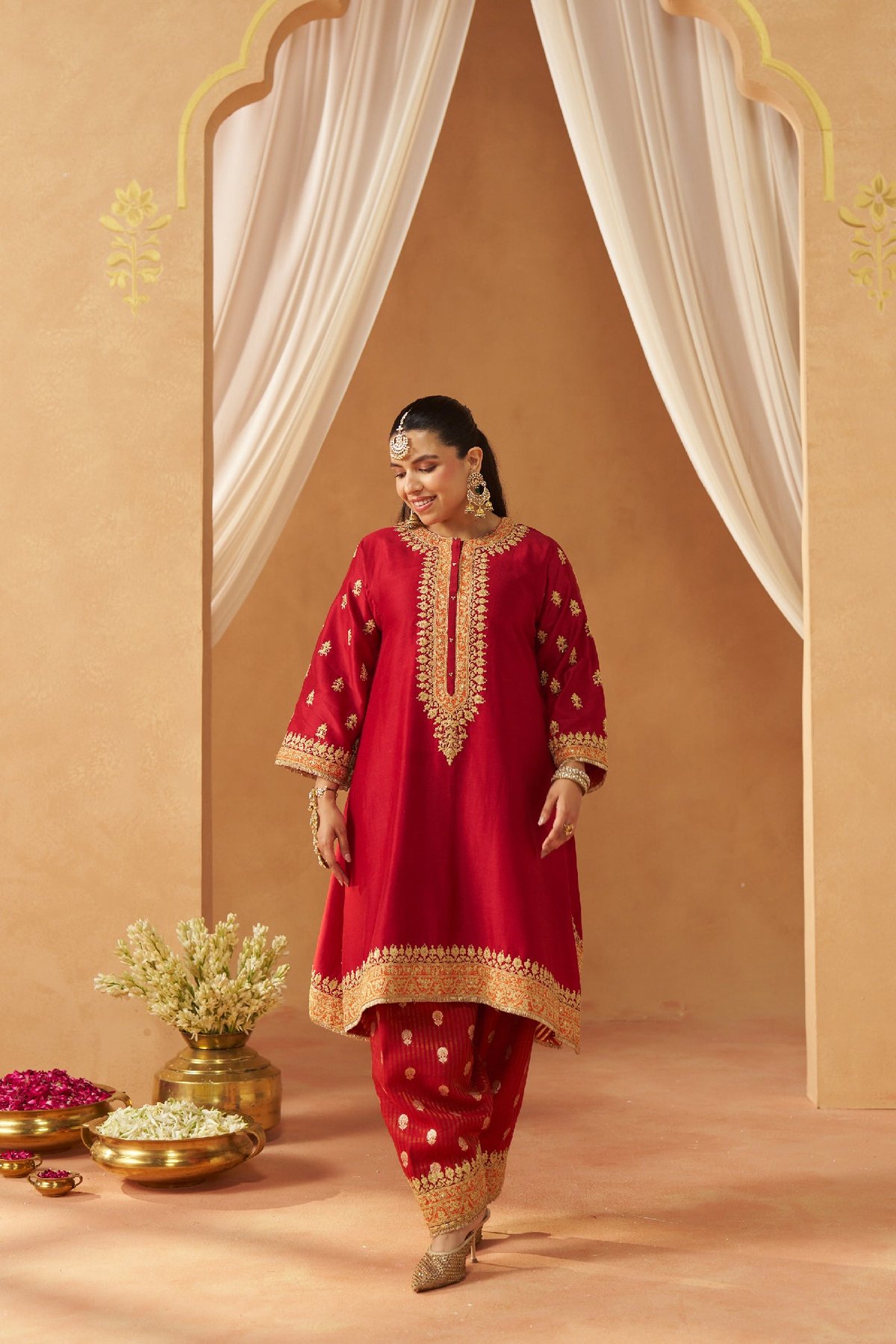 Zeenal A-Line Kaaftan With Salwar
