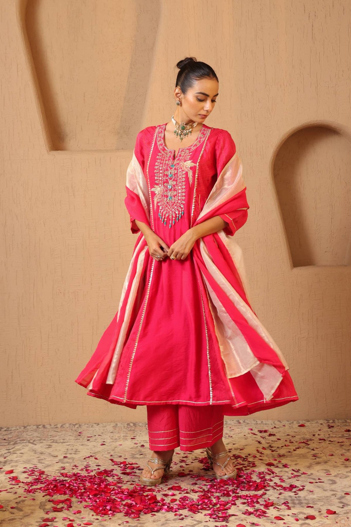 Rosy Fuchsia Dupatta
