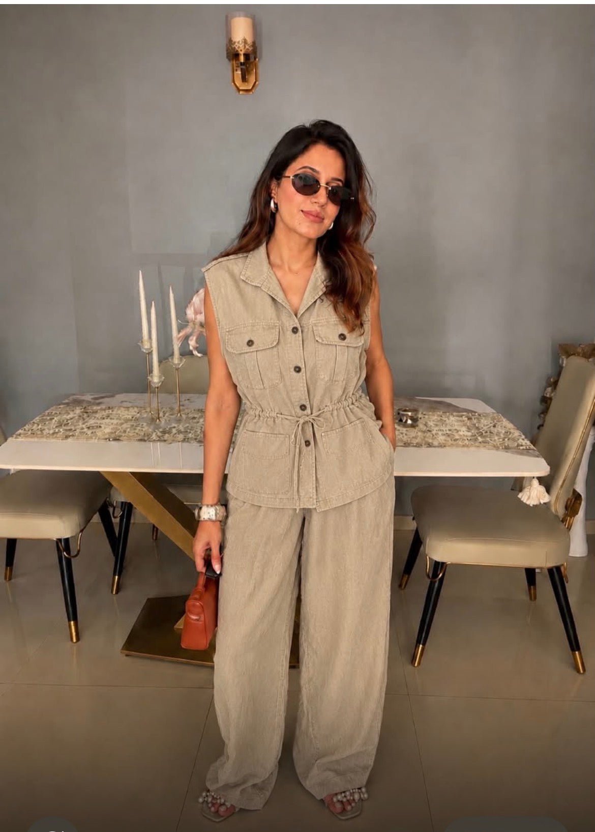 Sleeveless Utility Denim Co-Ord Set