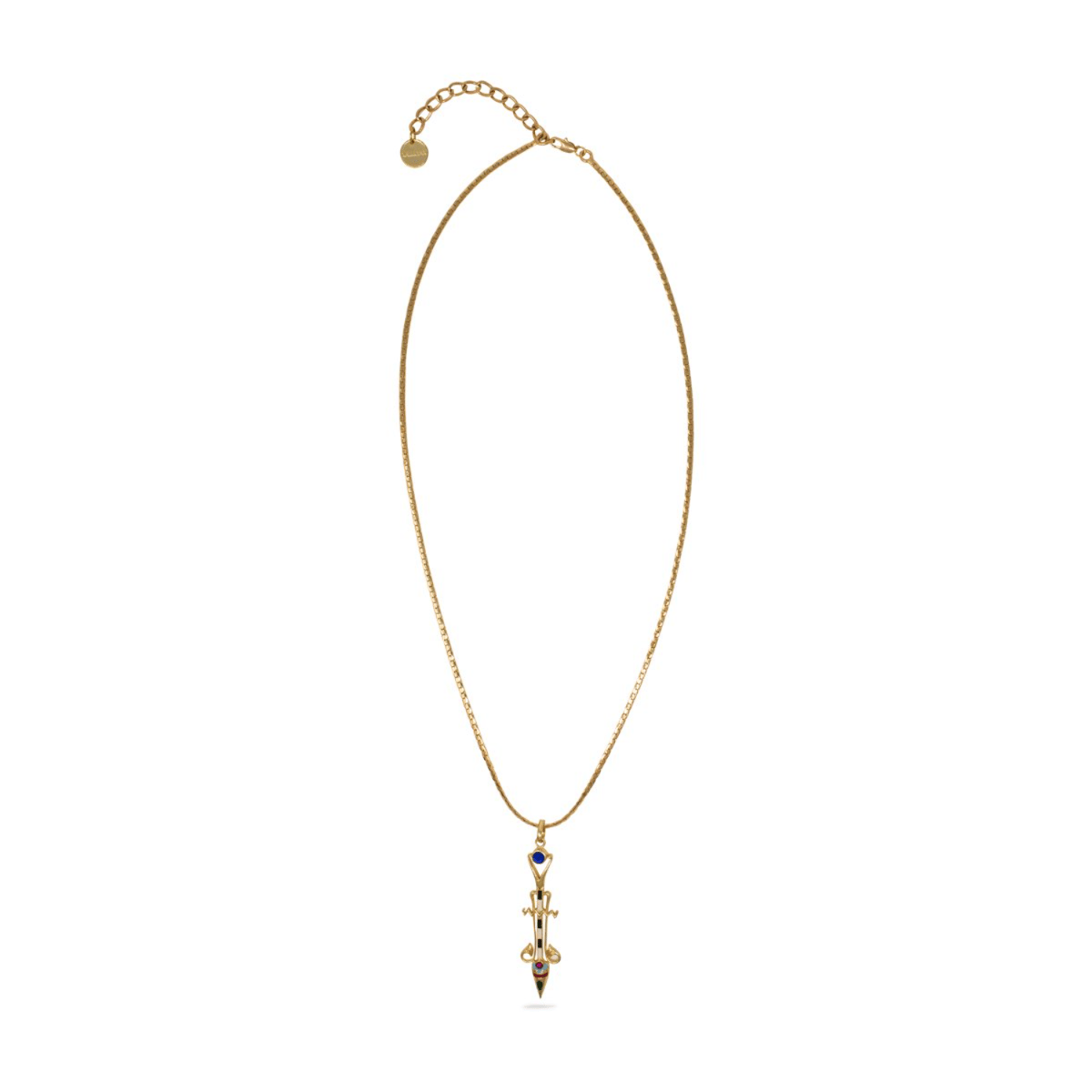 Valliyan Indigo Egyptian Sleek Pendant Necklace