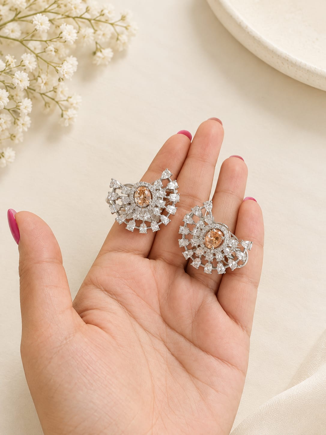 Saffron Spark Studs