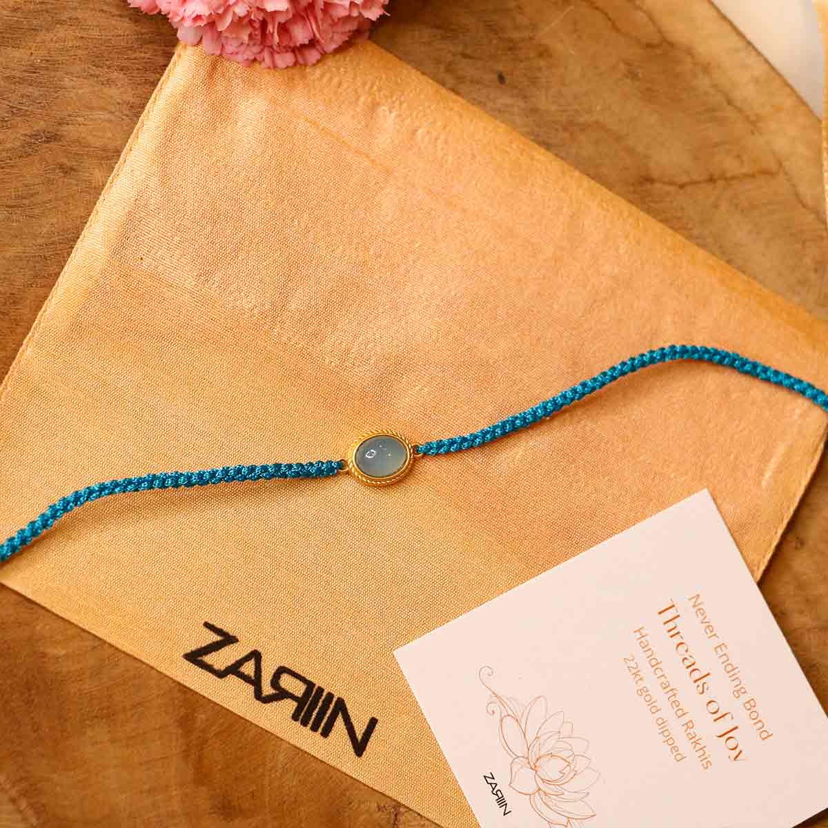 Blue Chalcedony Healing Rakhi for Peace