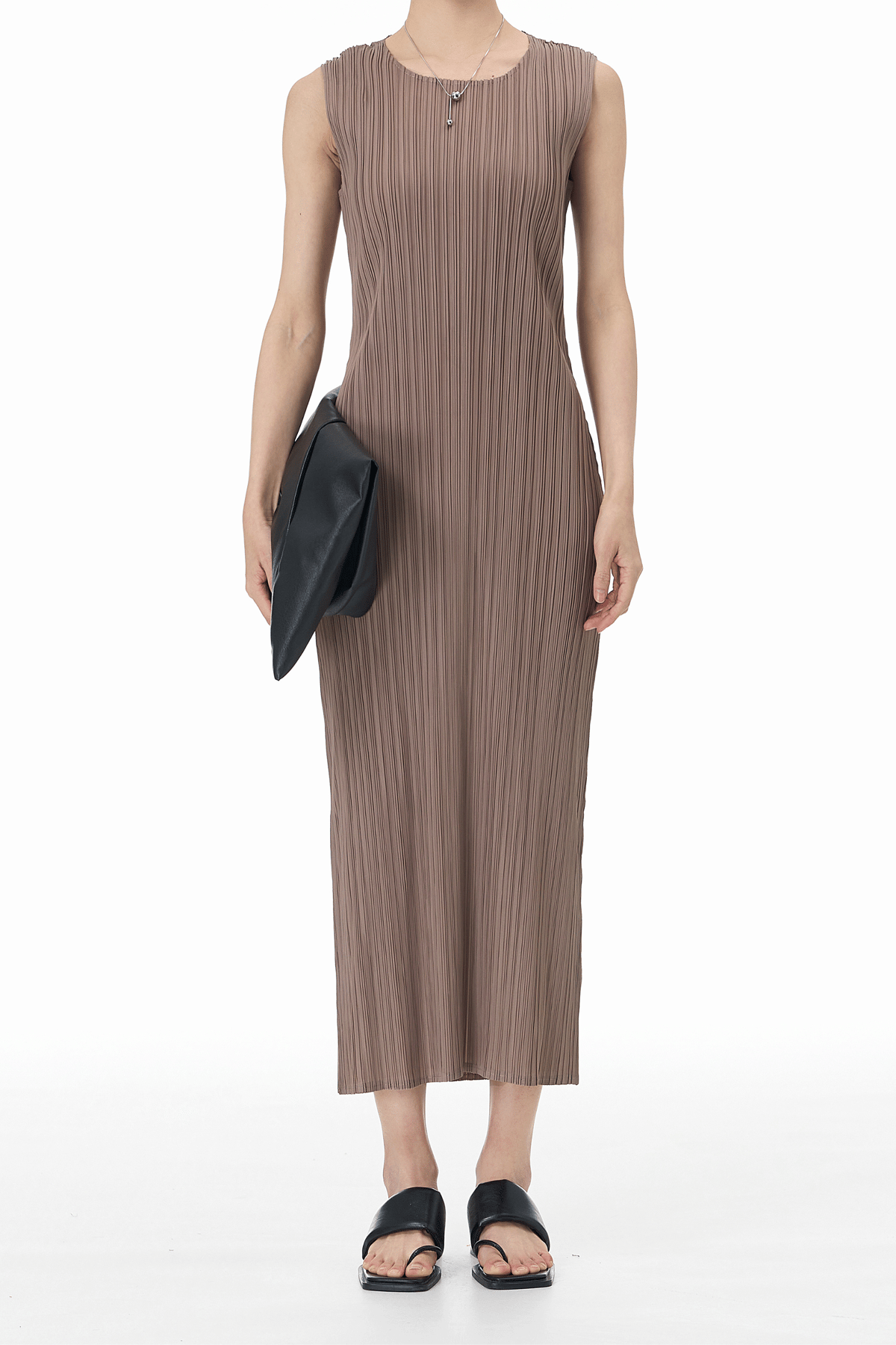 Tiramisu Beige Pleated Dress