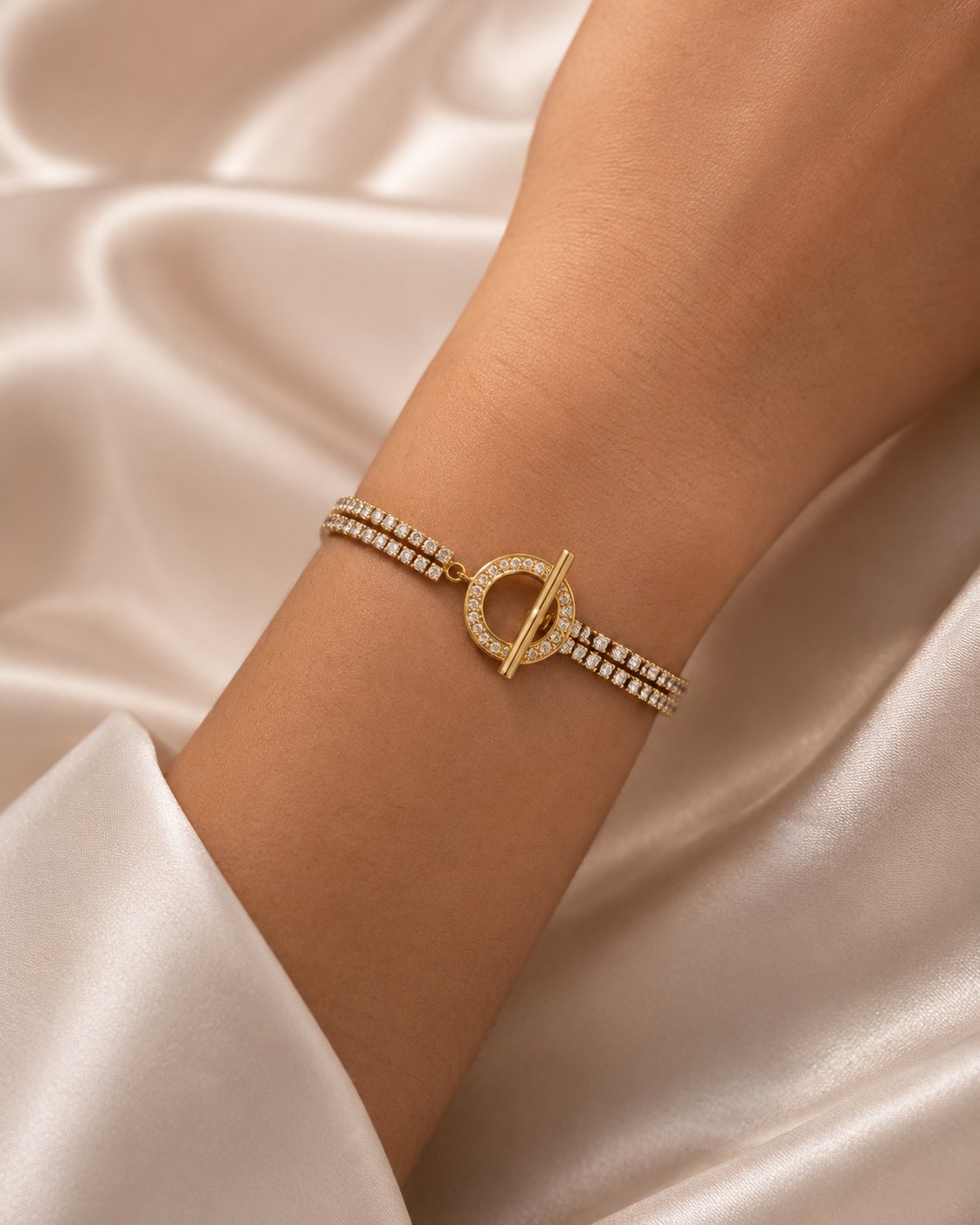 Mosaique Halo Lariat Bracelet