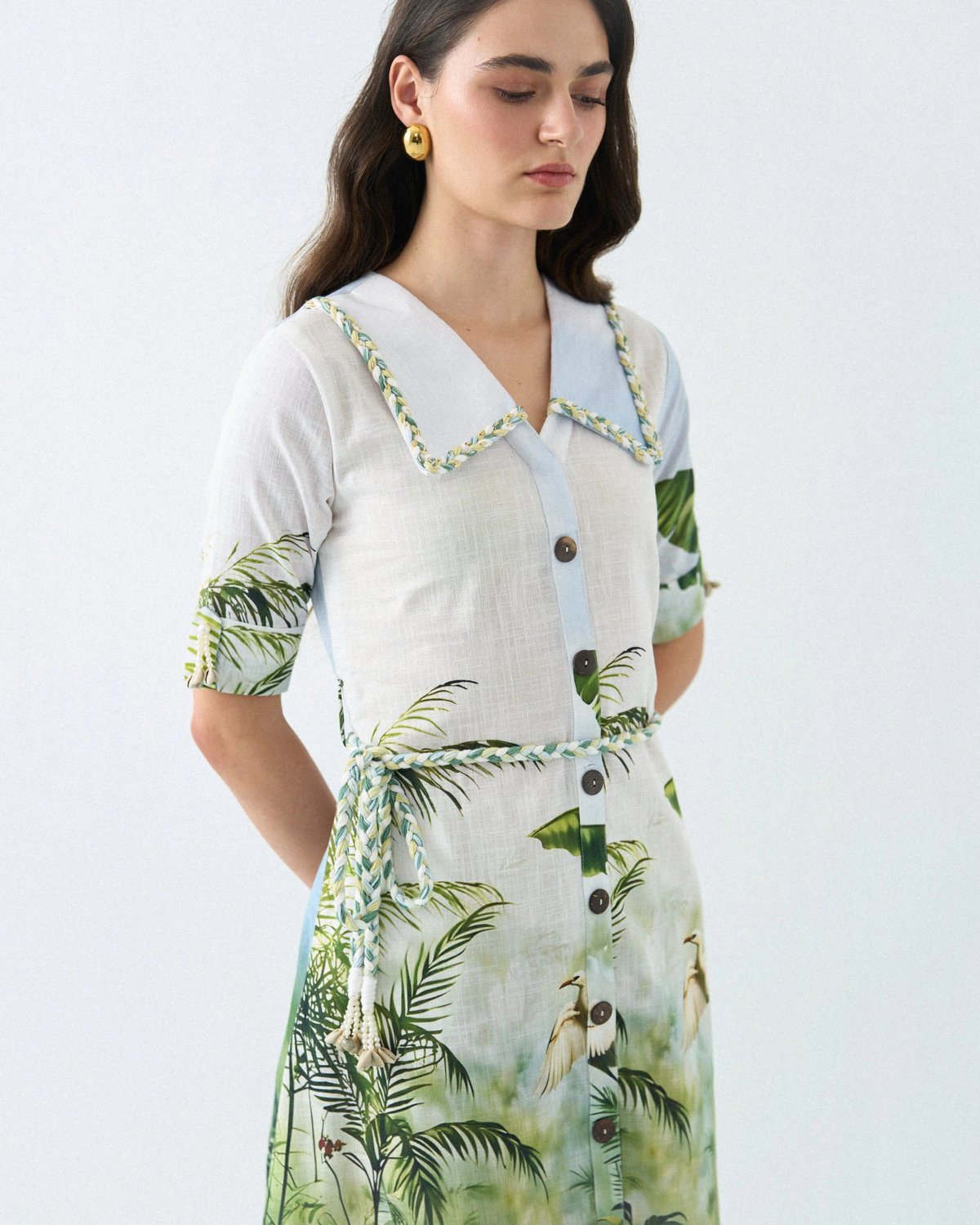 Green safari dress