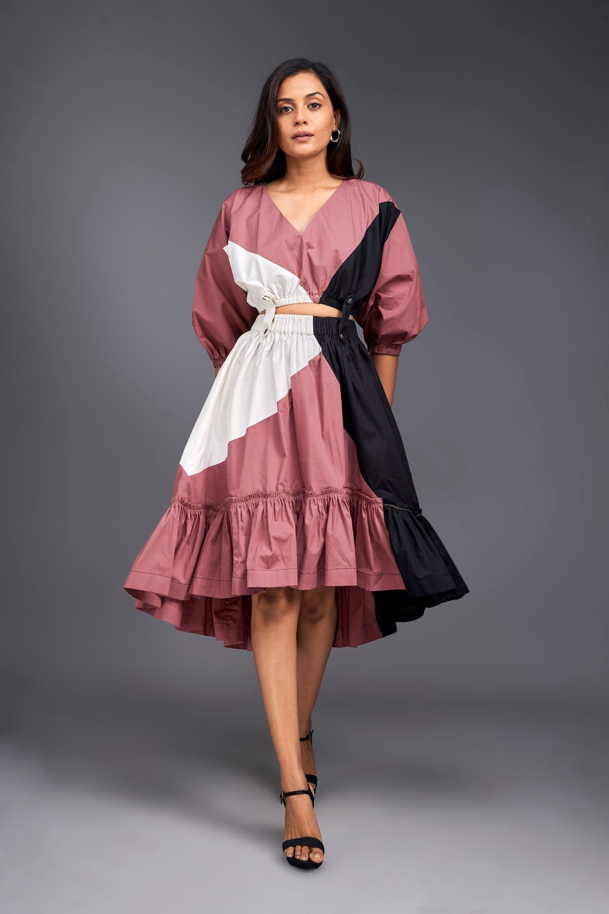 FLARED BOTTOM SKIRT WITH TOP CO-ORD