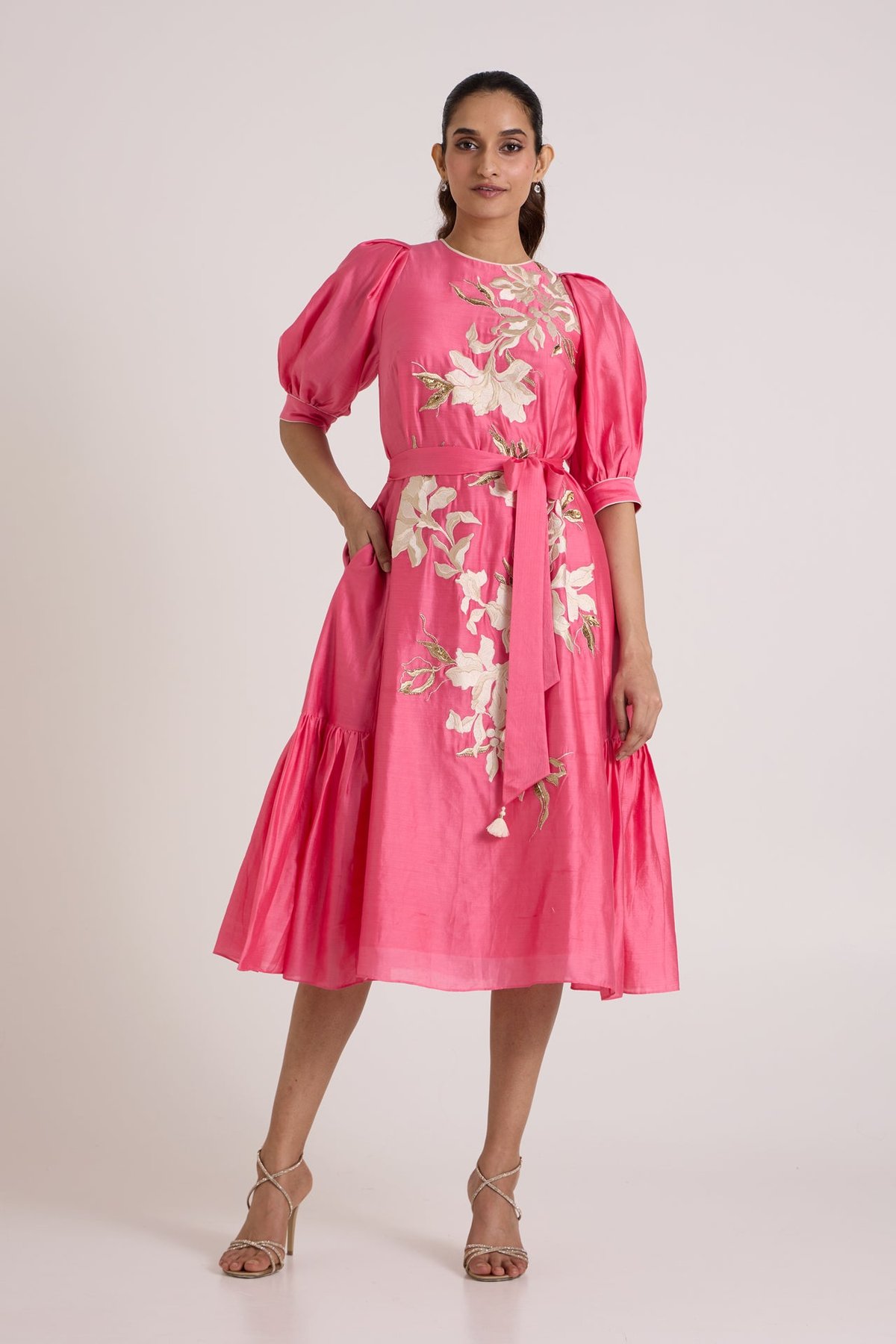 Bellini - Ruffle Hem Midi Dress