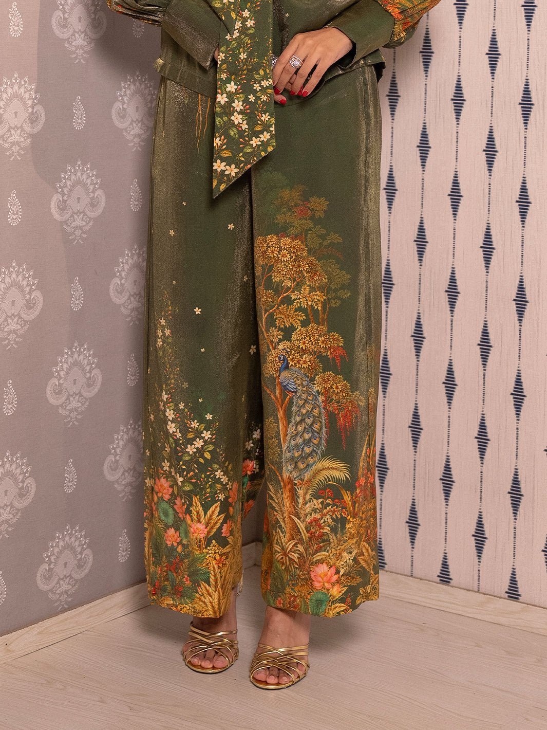 Kopa Shimmer Printed Pant