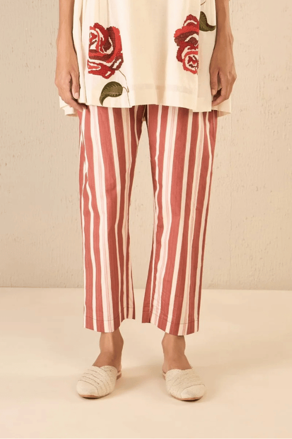 Meadow Stripes: Red Stripe Pant