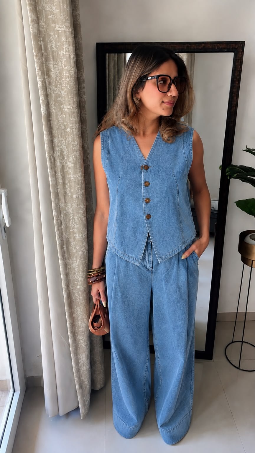 Denim Vest Inspo Co-Ord Set