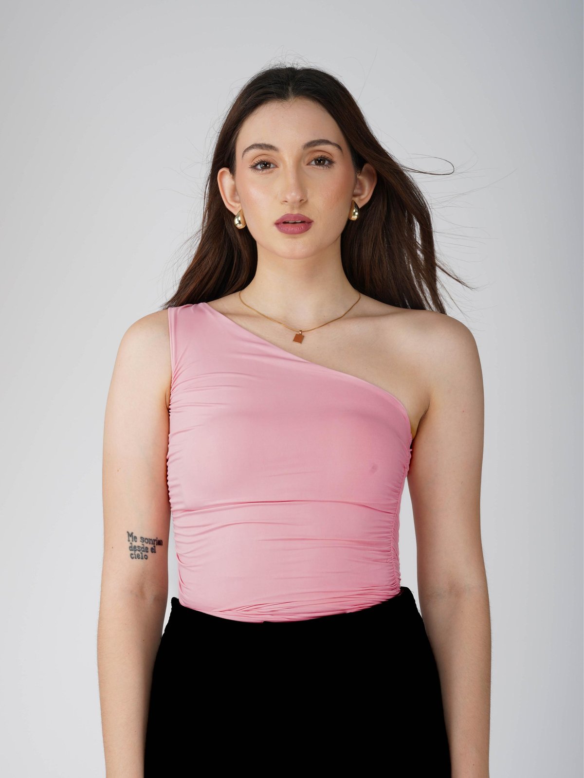 One Shoulder Bodysuit - Halo Bodysuit (Flamingo)