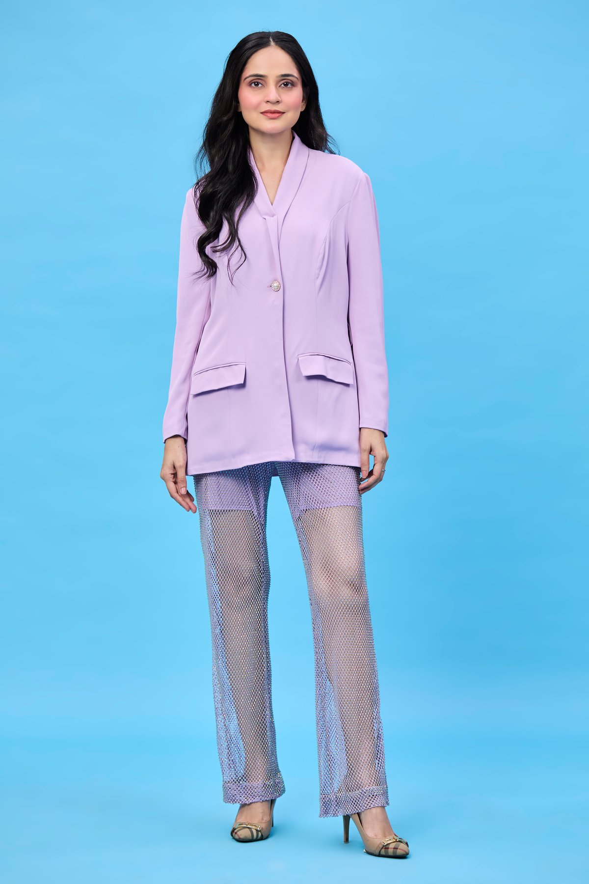 Rhinestone Blazer Set