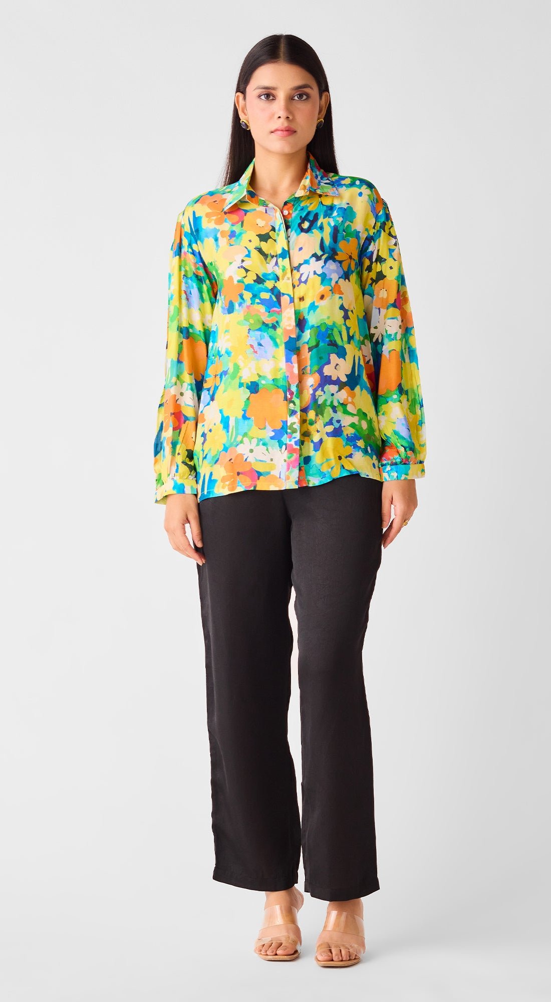 Multicolor Muslin Floral Shirt