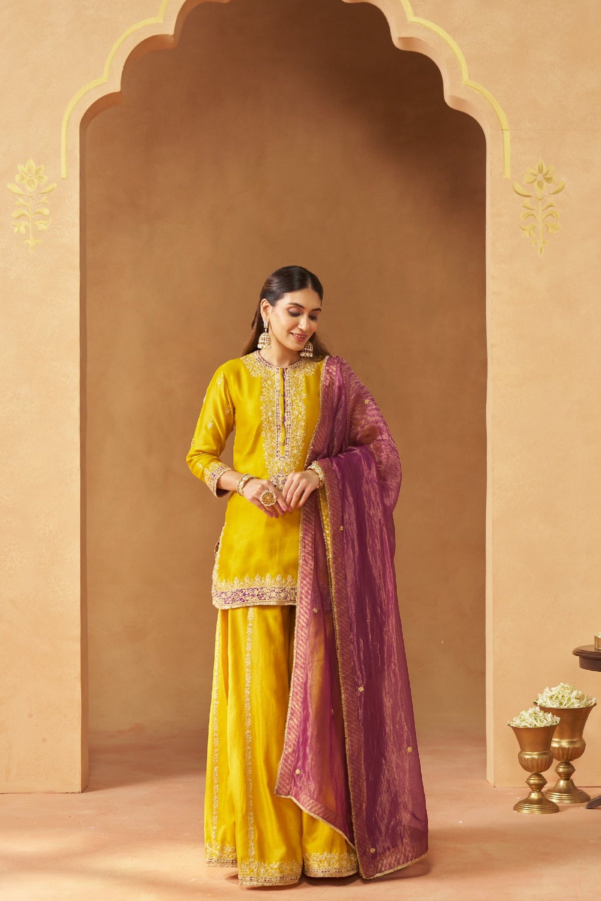 Fadiya Kurta with Sharara and Dupatta