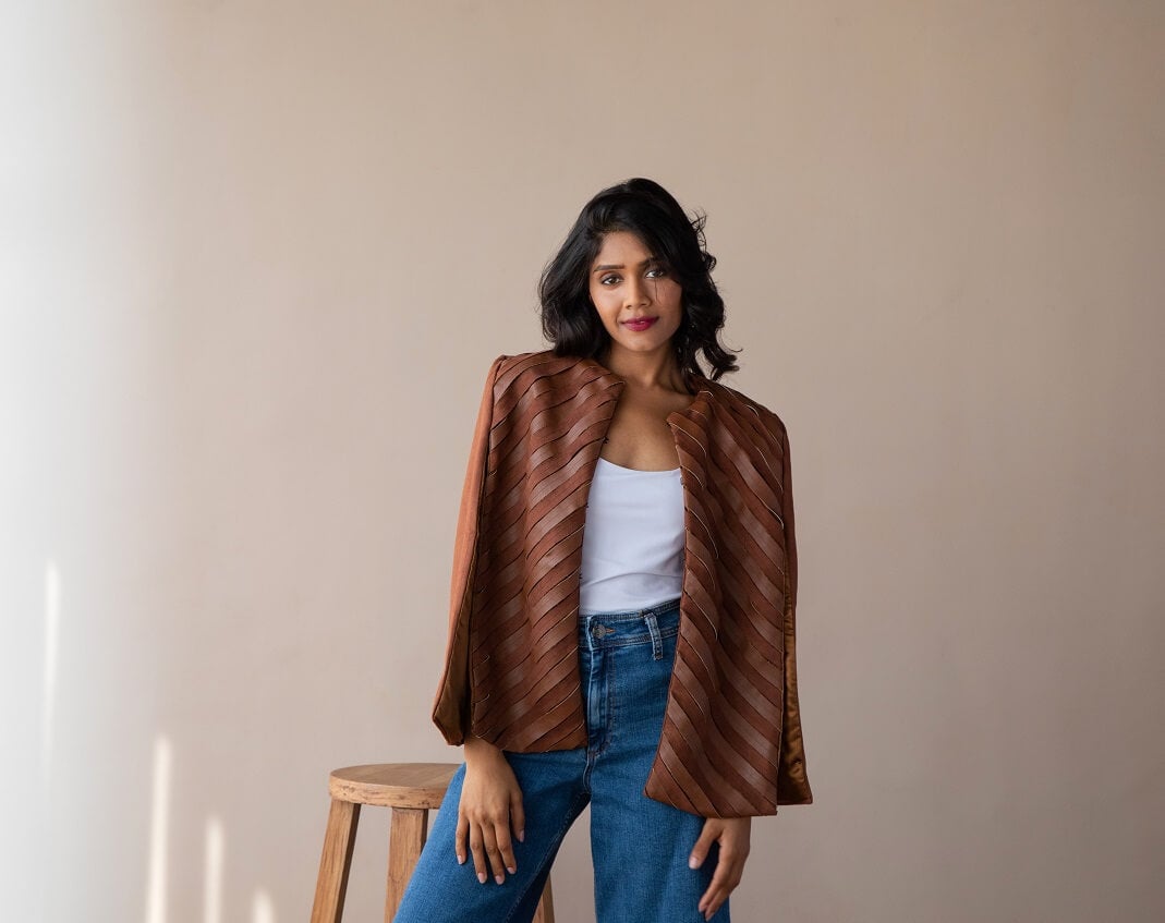 Milk Chocolate Chevron Cape