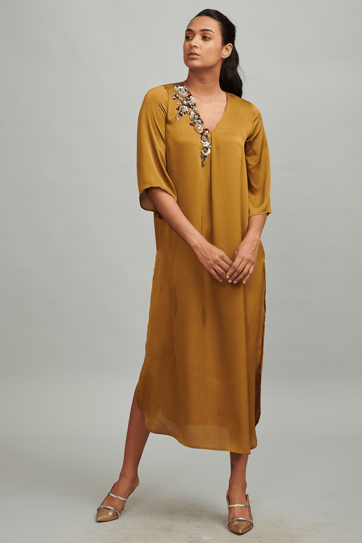 Beaded Olive Maxi