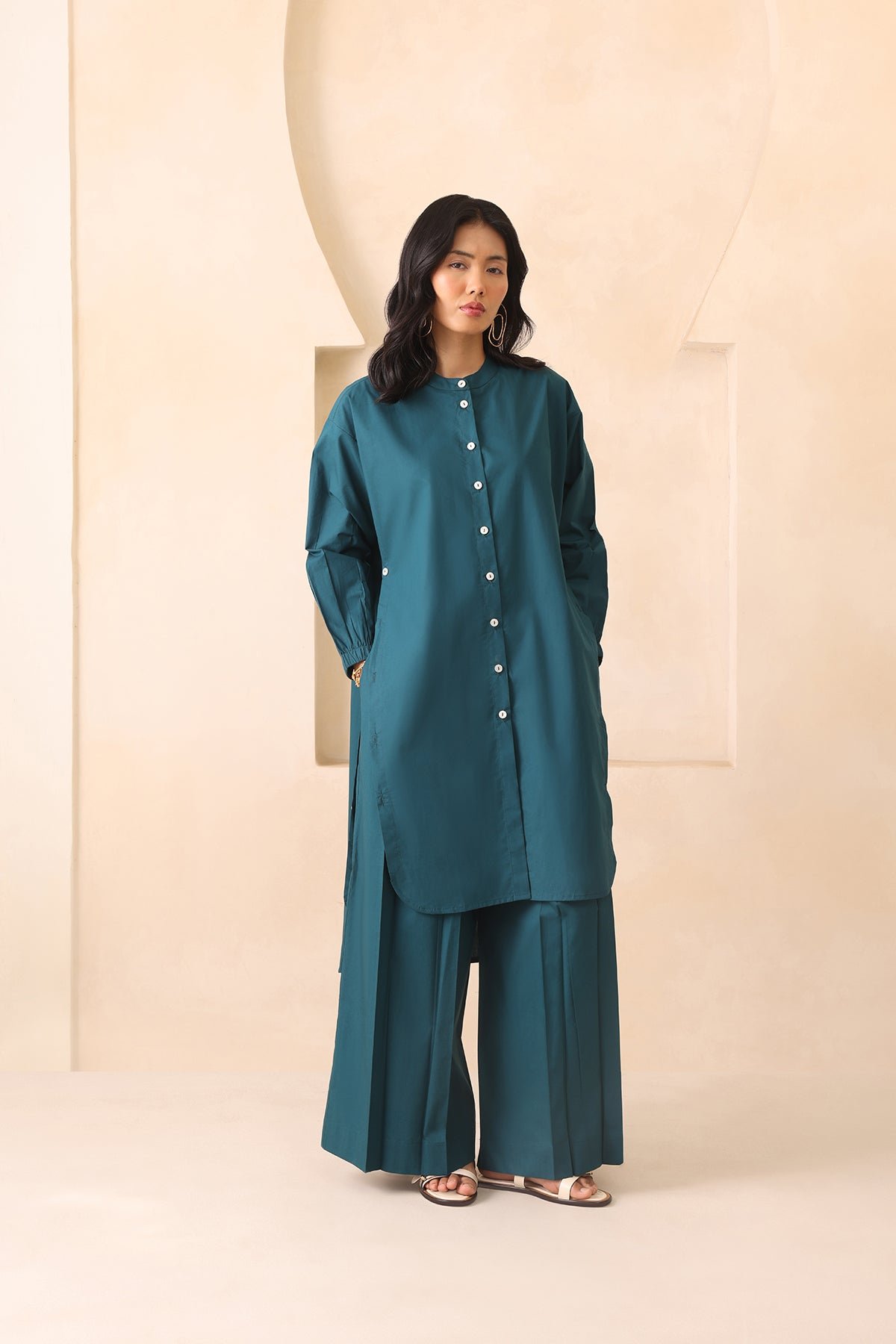 Saanjh Co-Ord Set With Pleated Pant