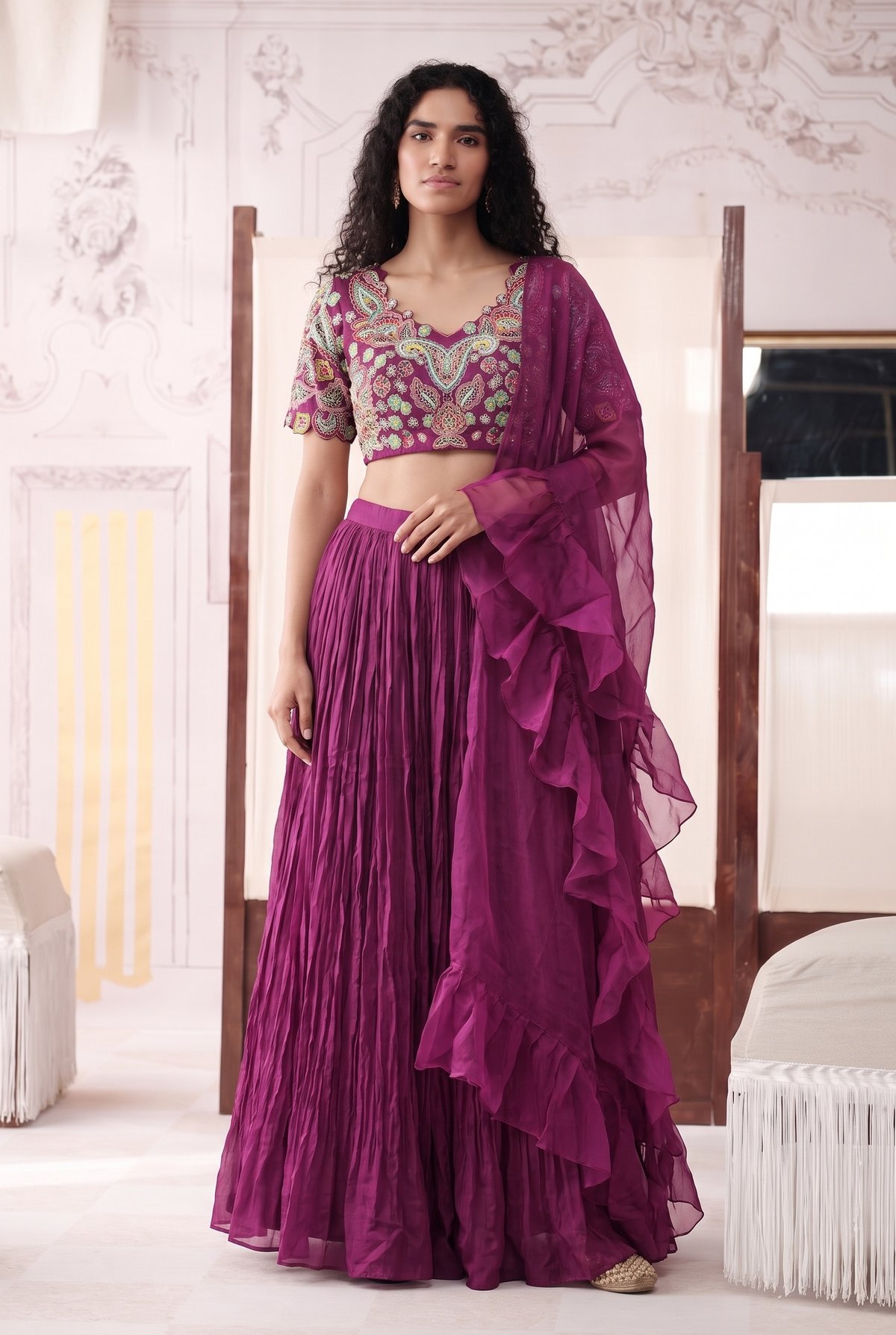 Purple Lehenga Set