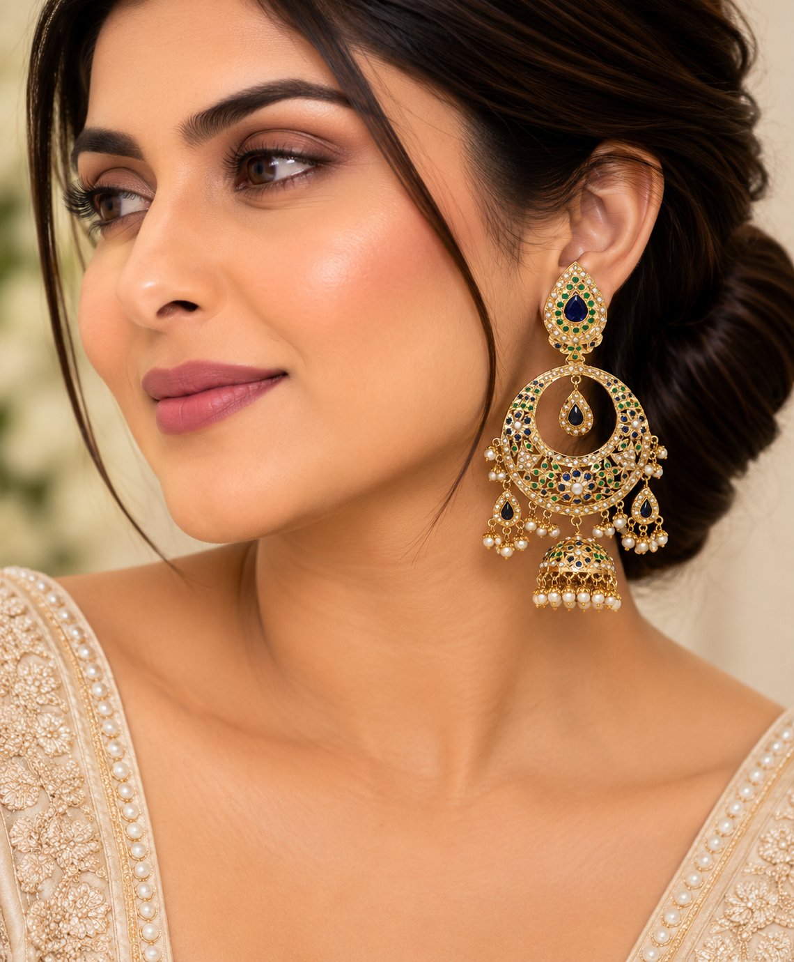 Jadau Long Earring