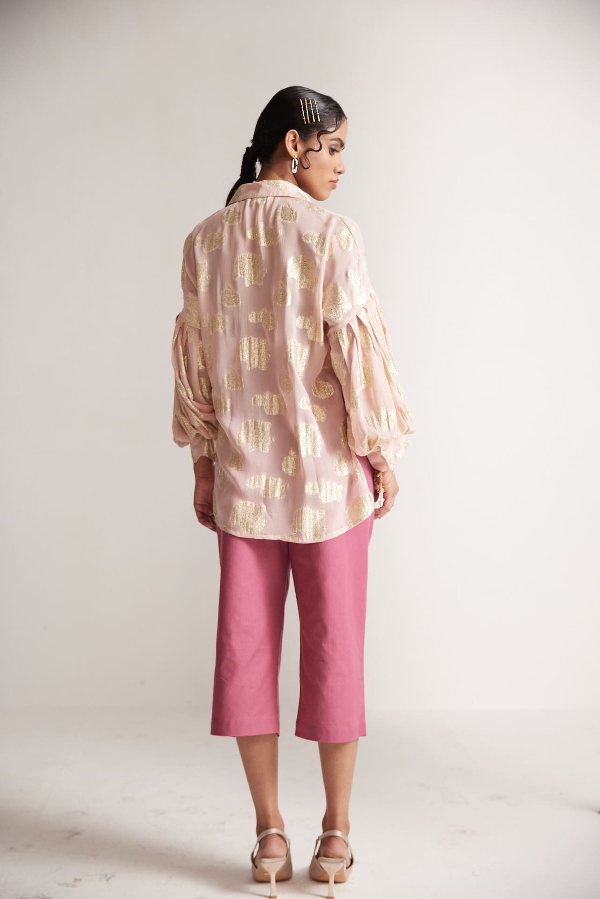 Pink Pleated Trousers