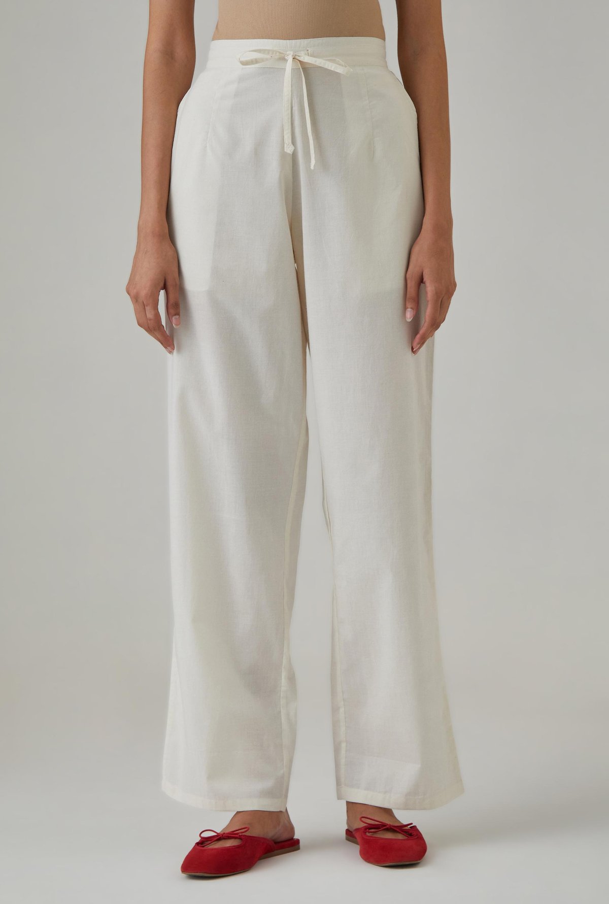 Cotton Straight Plain Pants