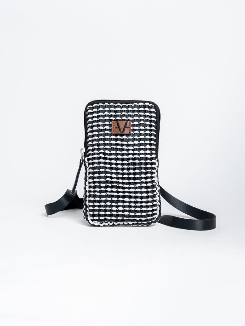 Monochrome Mosaic Mobile Pouch