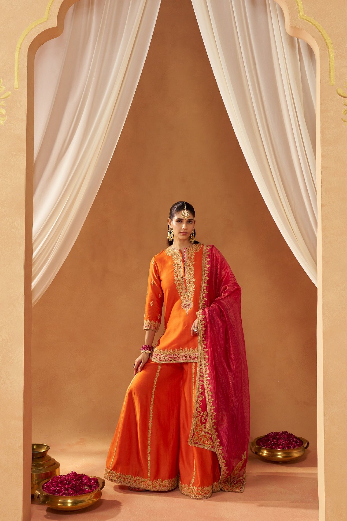 Fadiya Kurta with Sharara and Dupatta