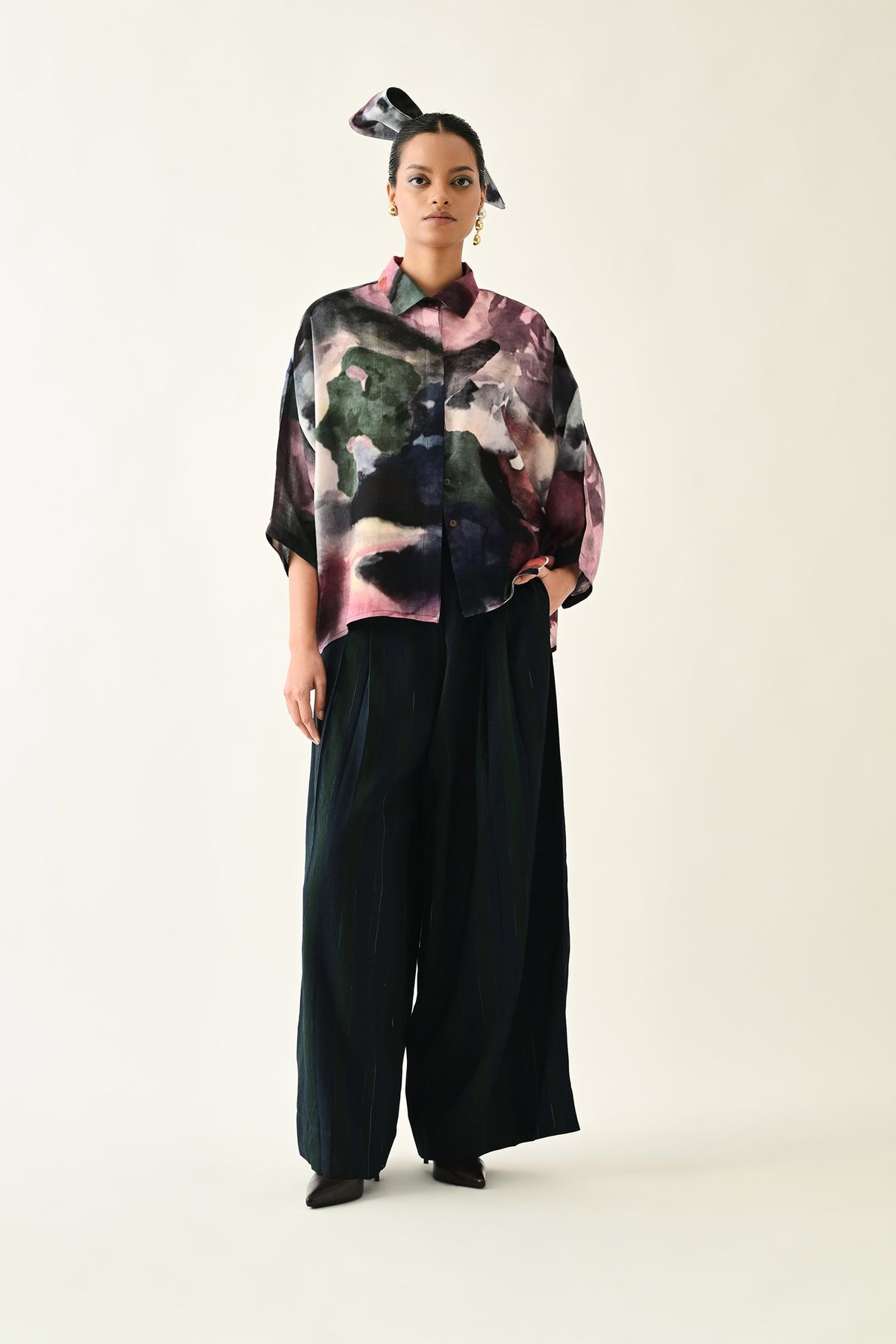 Multicolor Abstract Print Anti-Fit Cotton Shirt