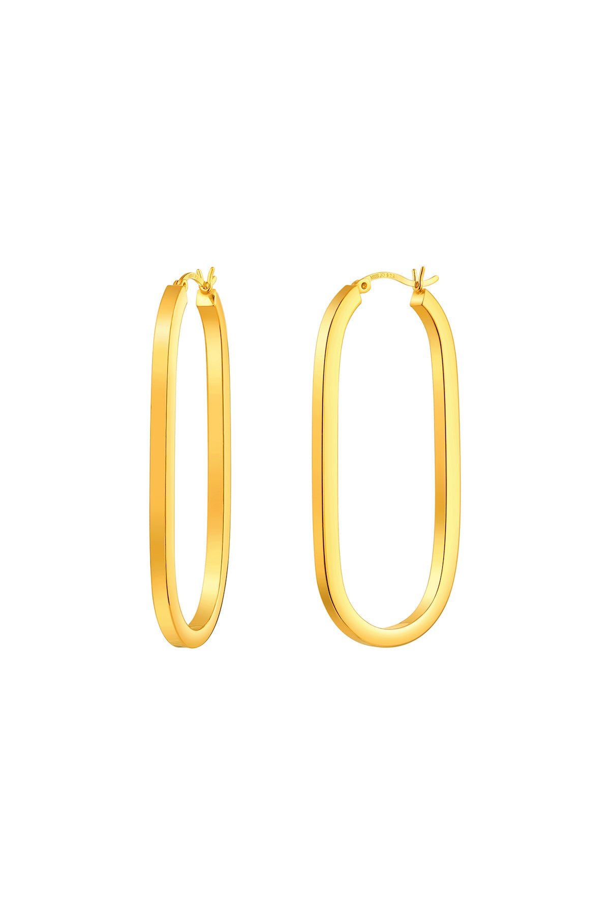 Geometric U Statement Hoop Earrings