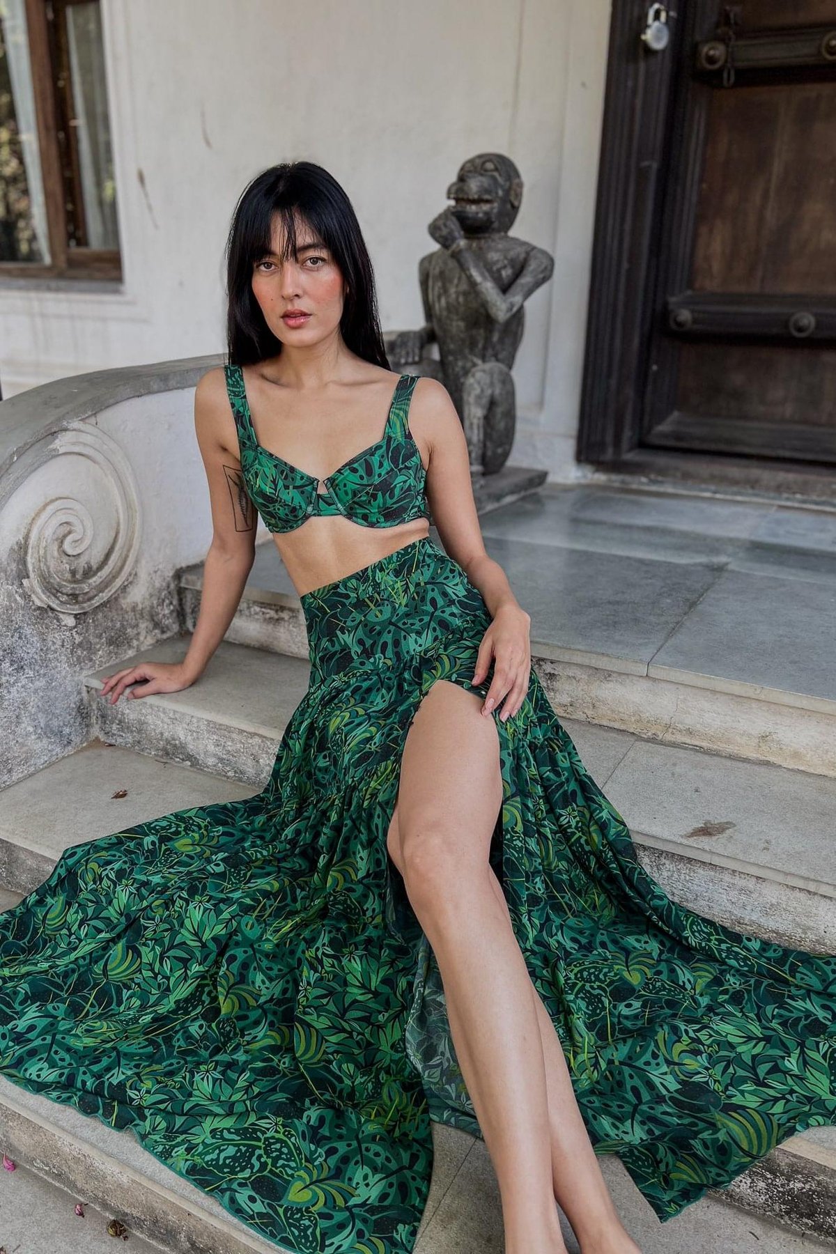 Long Skirt - Emerald Jungle