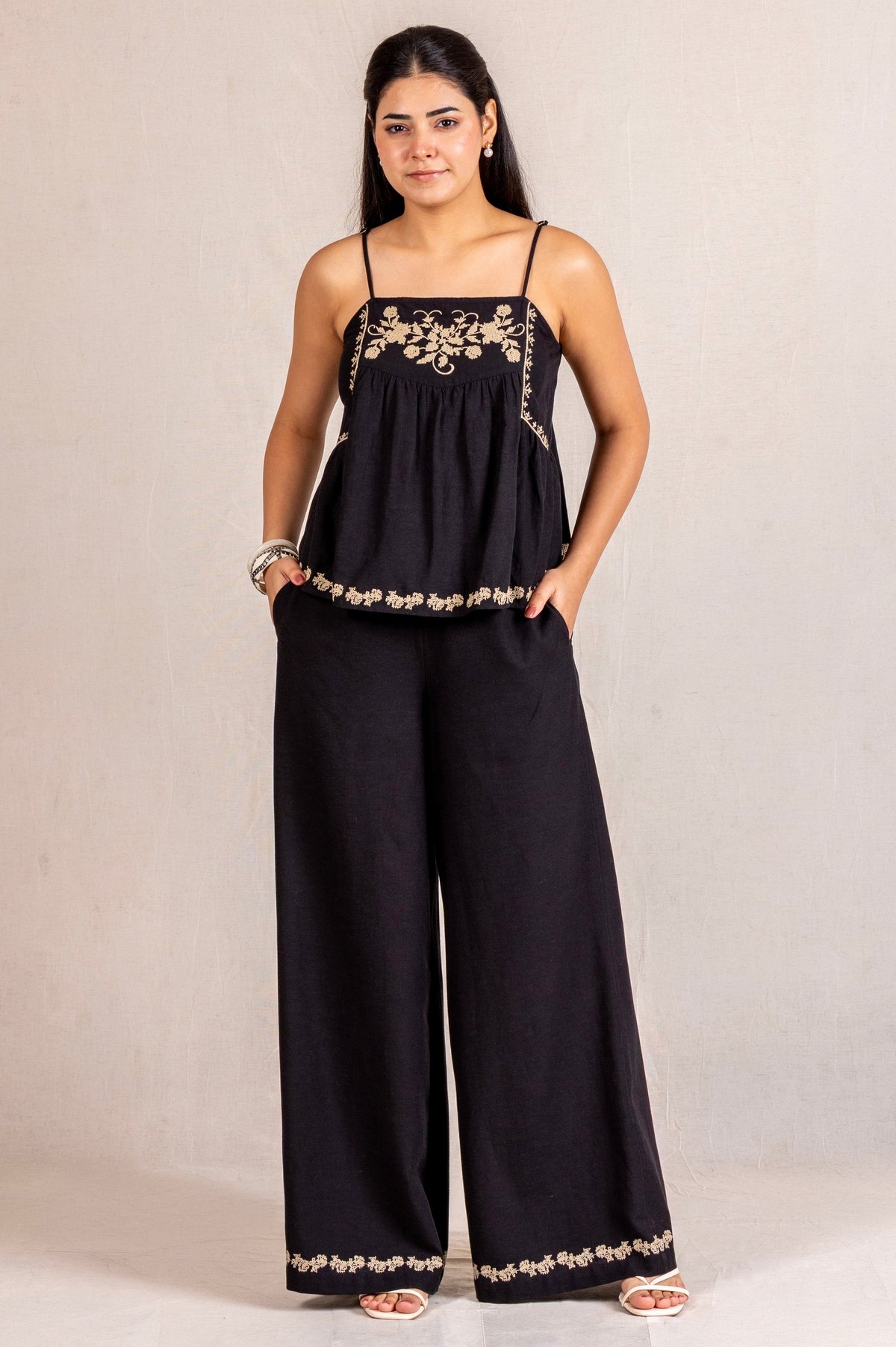 Black Embroidered Set