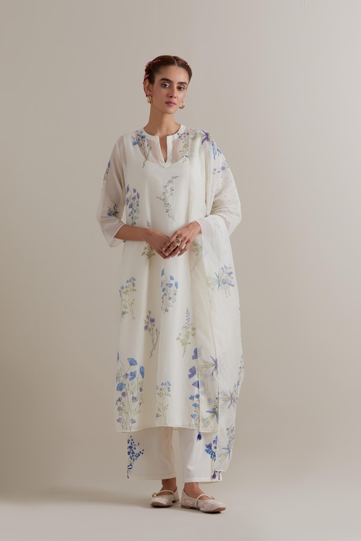 Dupatta Blue & Green