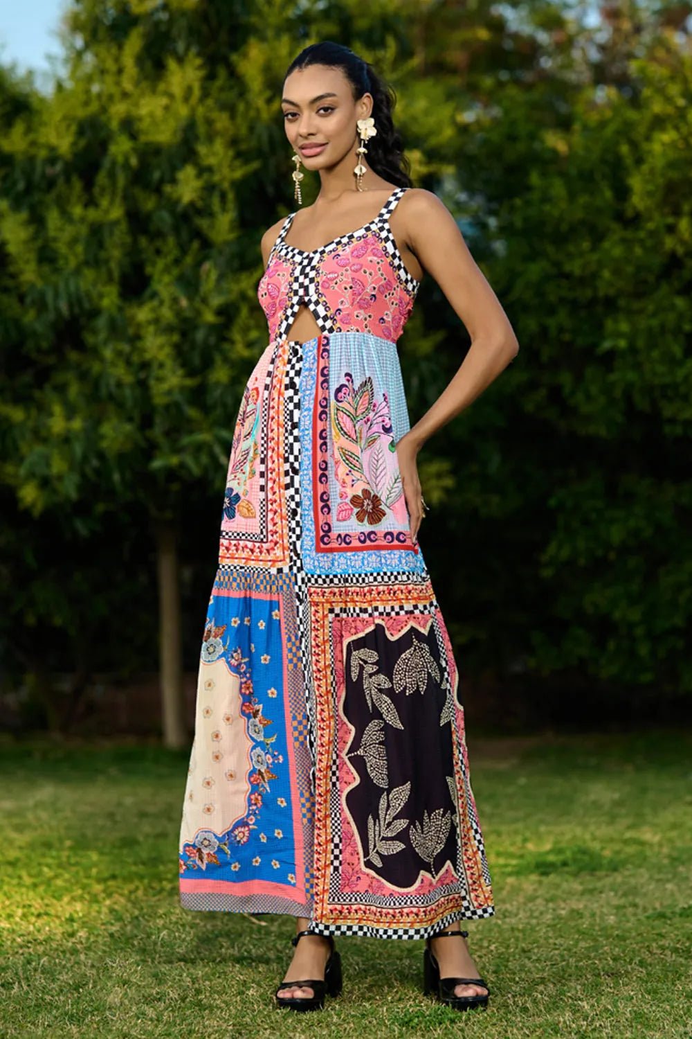 Aarna Beaded Spaghetti Dress
