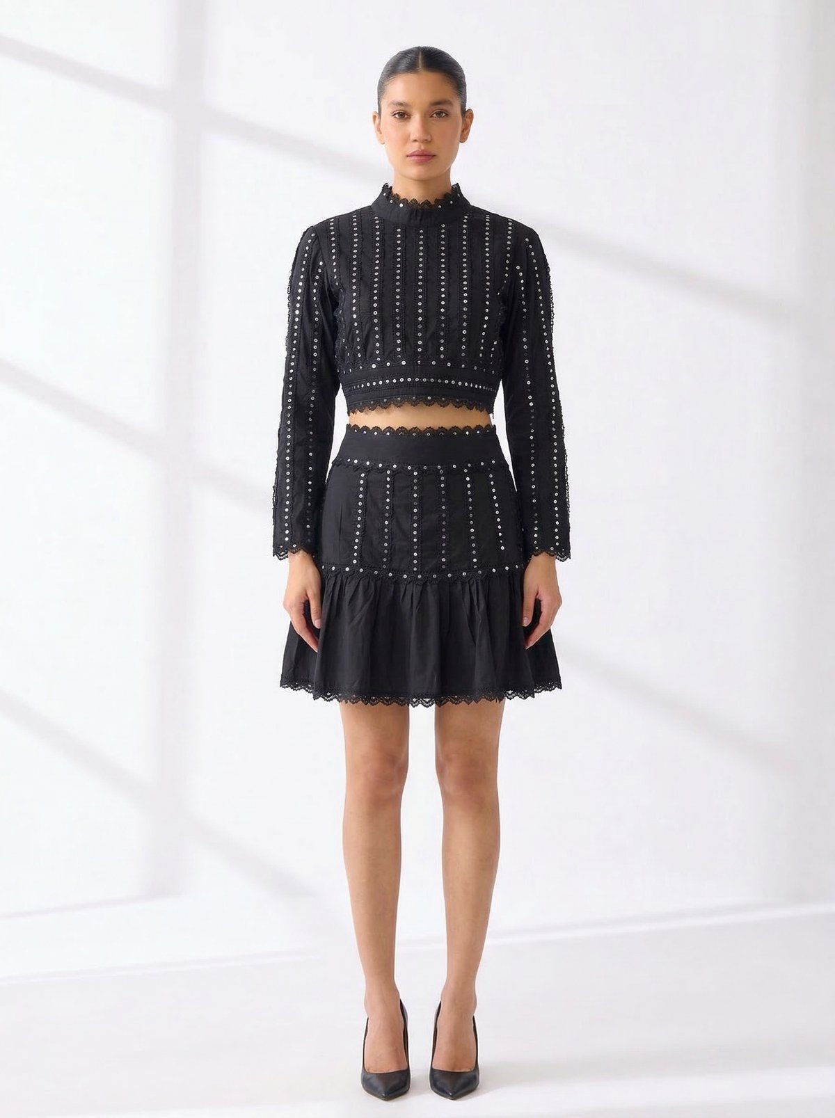 Ash Crop Top & Skirt Co-Ord