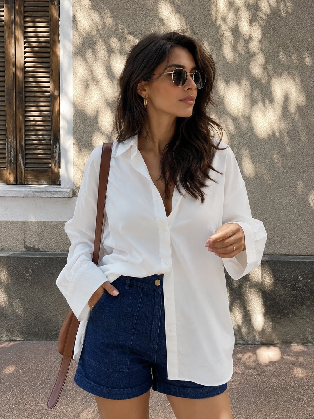 White Cotton Oversized Shirt