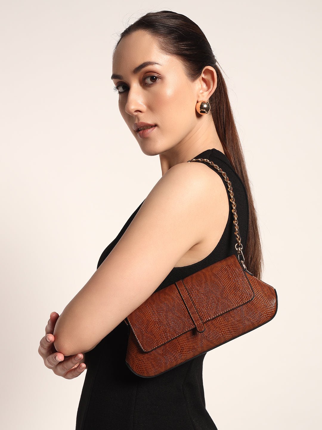 Bella Clutch Sling - Tan