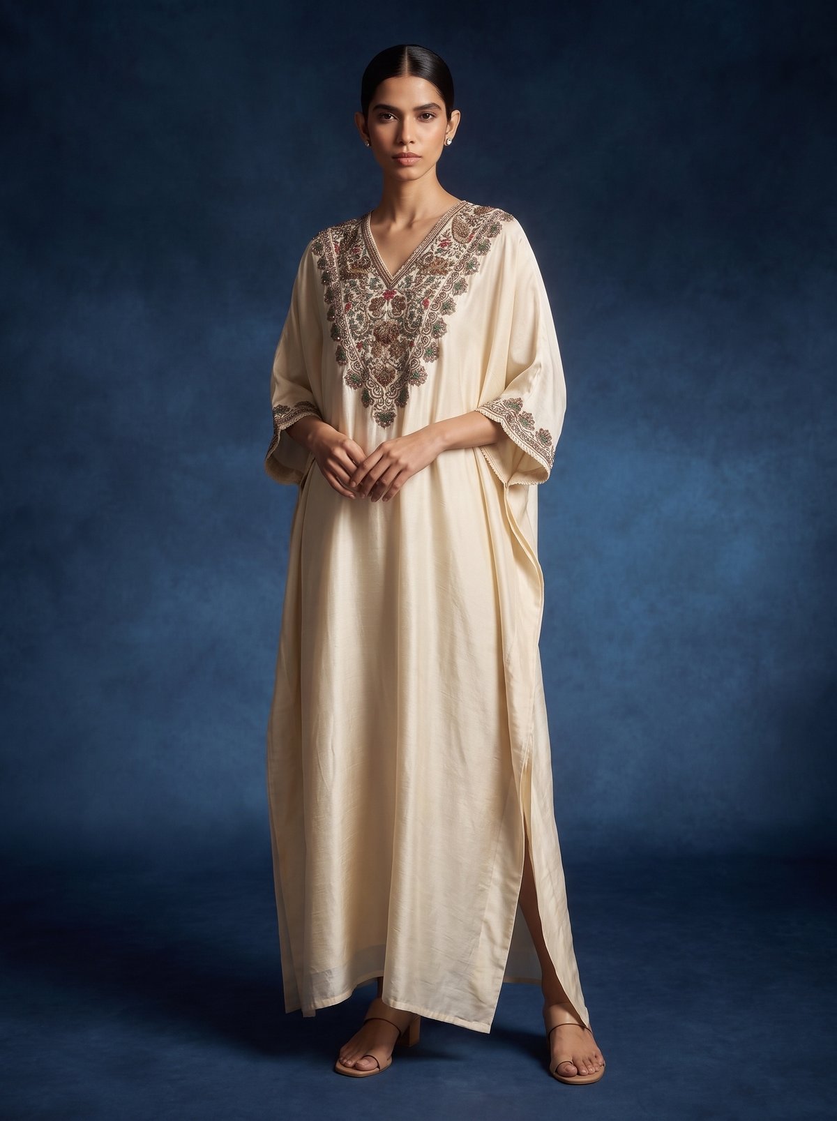 Cream Russian Silk Grace Kurta Set