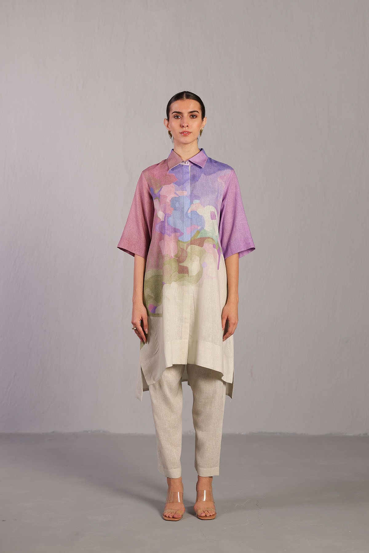 Diffuse Pastel Multicolour Kurta Set
