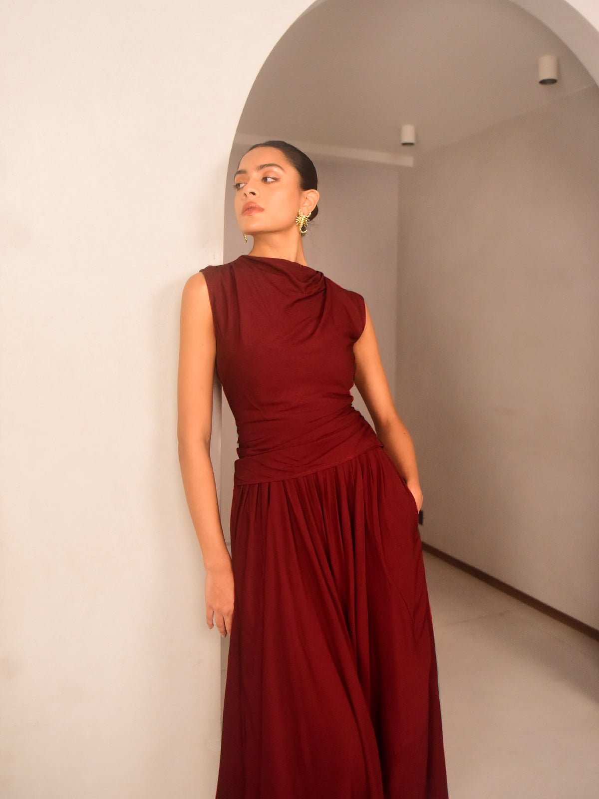 Ami Modal Cowl Top