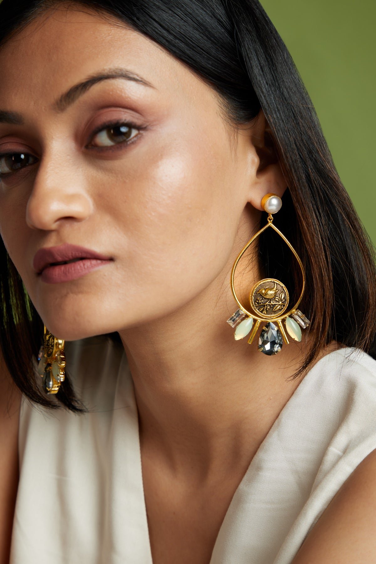 Nest Earrings Brown