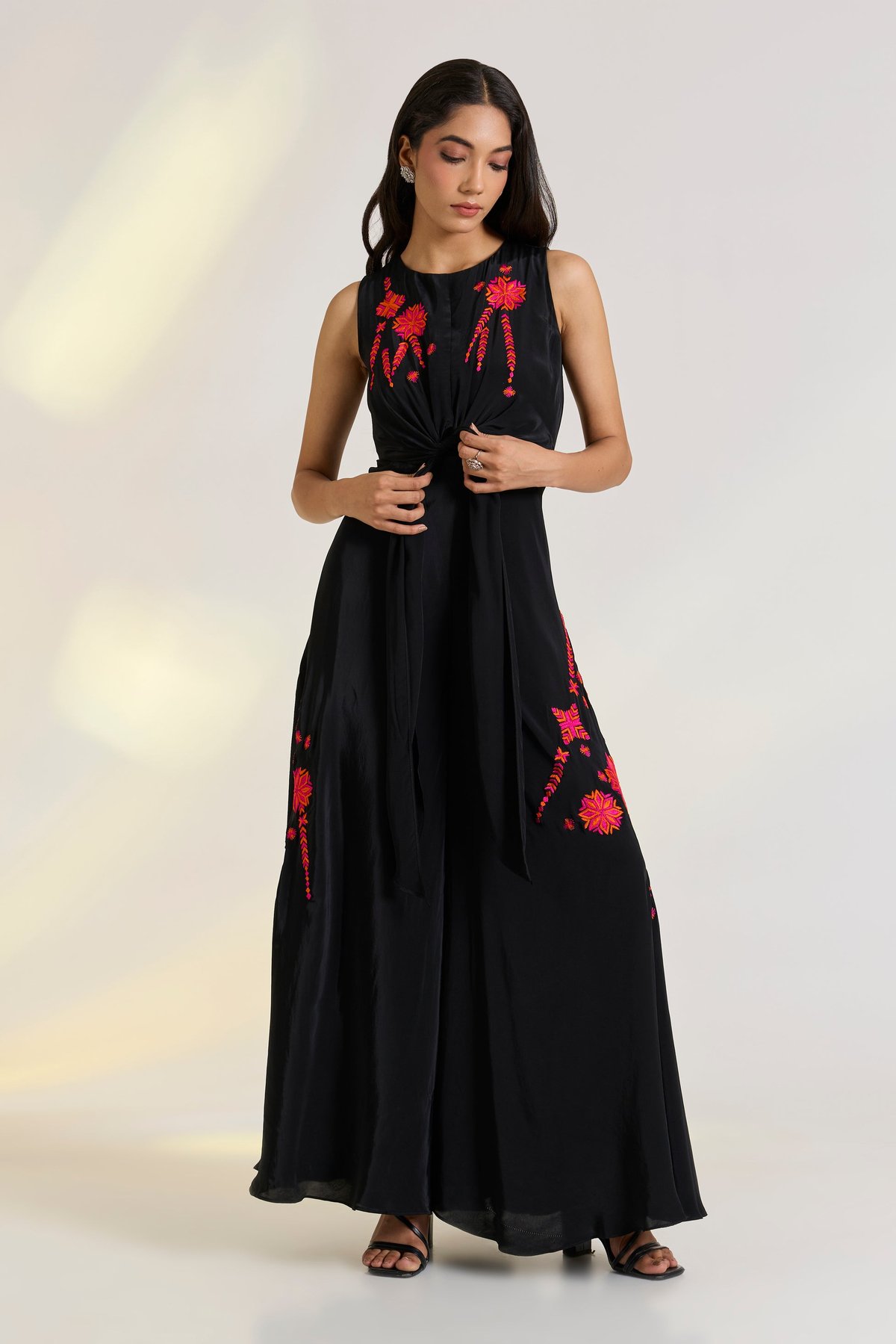 Black Embroidered Kaia Jumpsuit