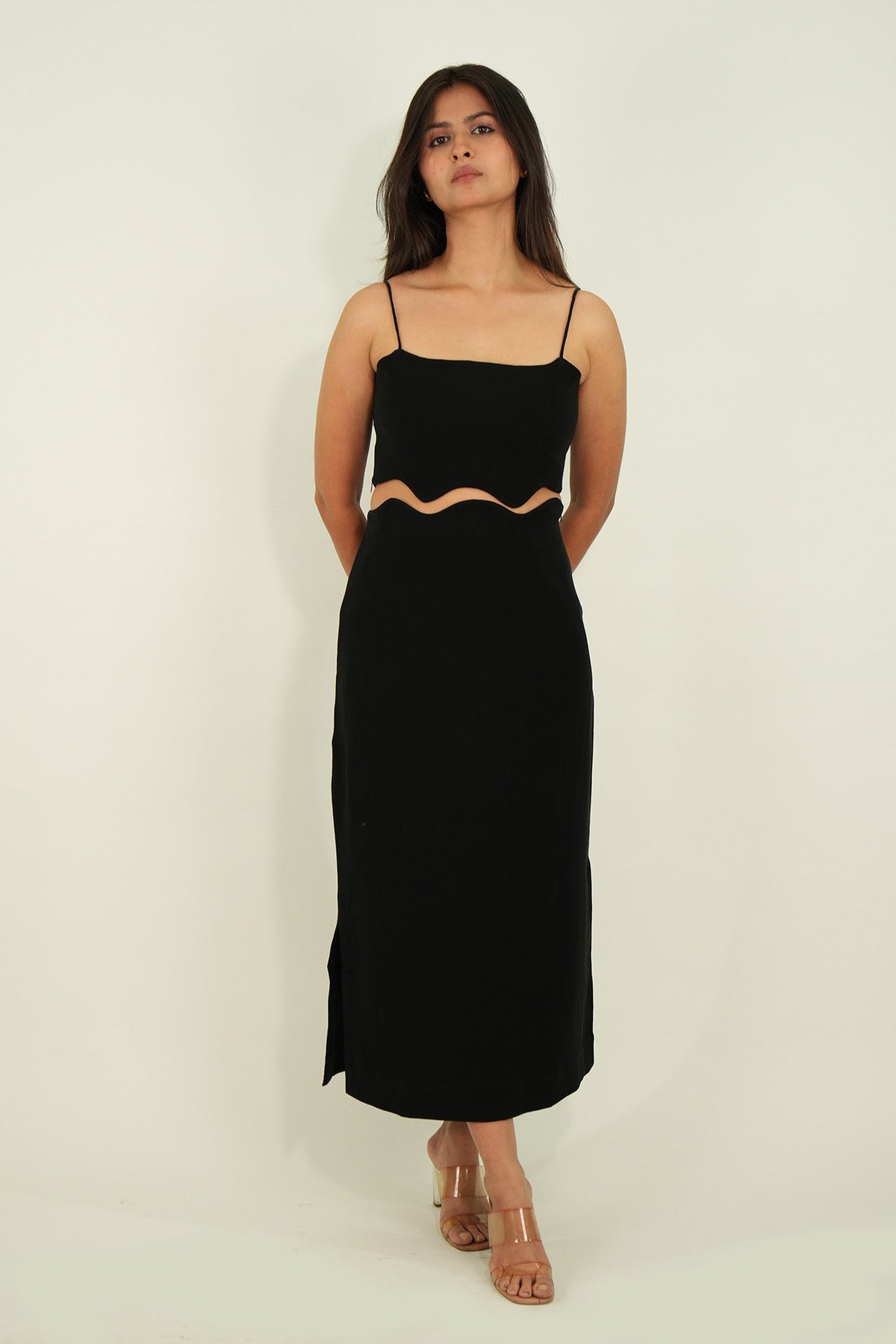 Black Camisole and Maxi Skirt Co-ord Set